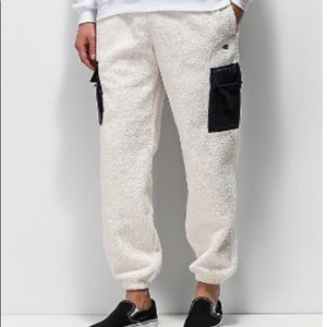 NWT Champion Sherpa joggers pants sweats winter fall warm snow ski lounge